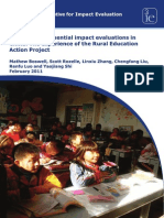 WP10 - Conducting Influential Impact Evaluations in China the Experience of the Rural Education Action Project