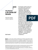 Entre El Imperio Del Estado de Policía y Los Límites Del Derecho (S Tiscornia)