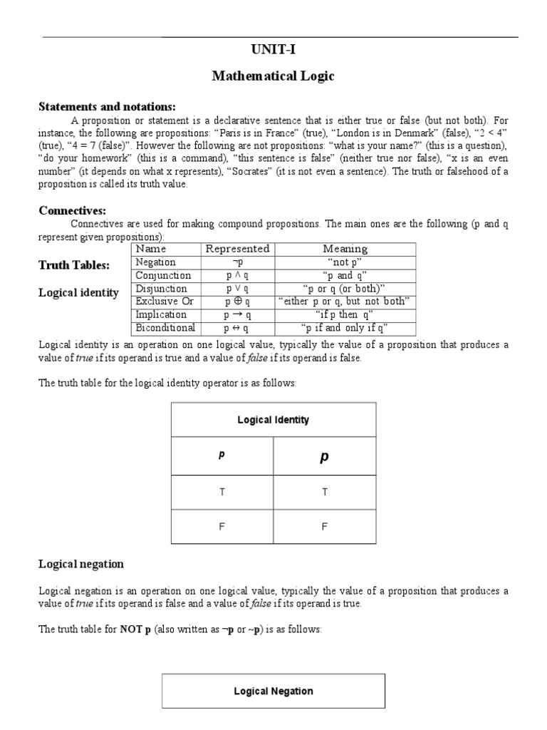 Mfcs Notes 1 | PDF | Prime Number | Metalogic