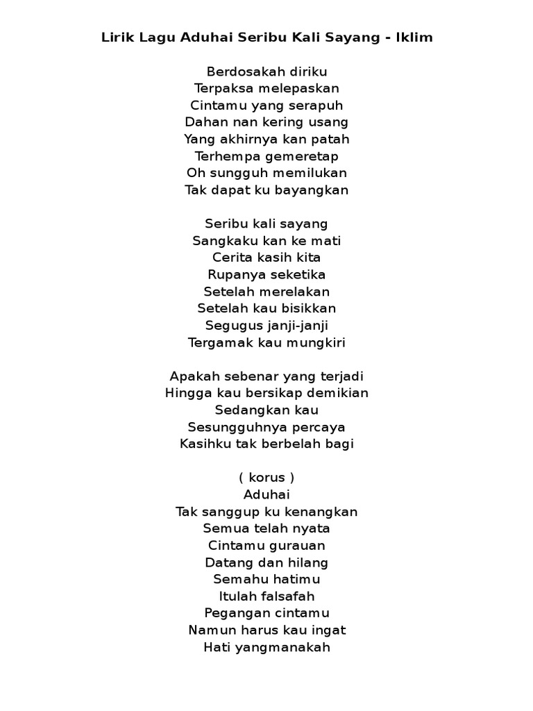 Aduhai Seribu Kali Sayang Pdf