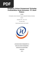 Proposal Dampak Pemberian Kompensasi terhadap 