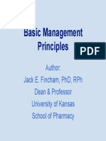 Basic Management Principles for Pharmacists