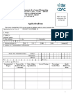 Application Form: Centre For Development of Advanced Computing