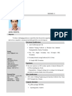 Resume 1/2: Akhil Christil Objective