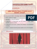 PROYECTO SOBRE EL TEATRO Con Evaluación PDF