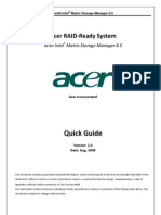 Acer RAID-Ready System - Intel Matrix Storage Manager