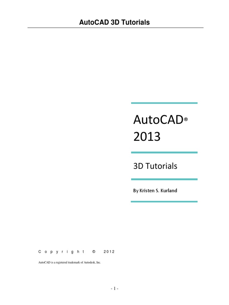 3D AutoCAD | PDF | 3 D Computer Graphics | Cartesian Coordinate System