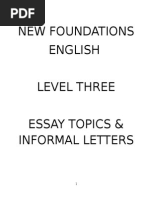  Essays & Informal Letter Topics