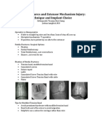 Patella Fractures and Extensor Mechanism Injury: Technique and Implant Choice