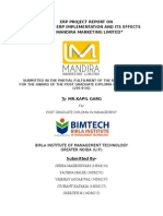 ERP Project Report on Implementation at Mandira Marketing Ltd