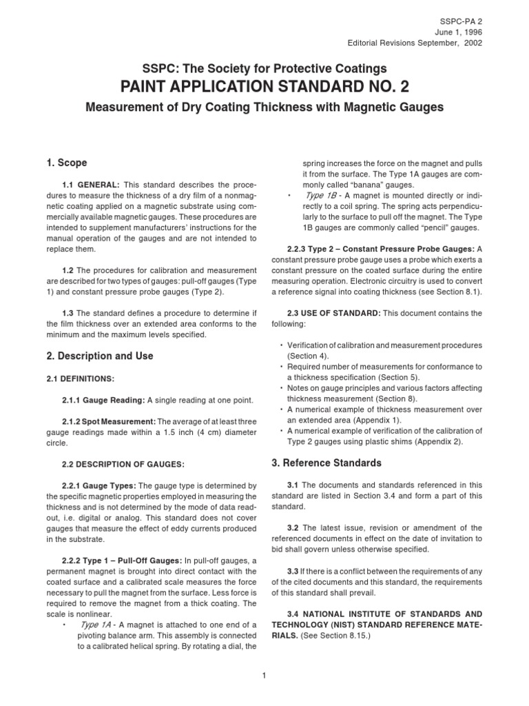 Dry Coating Thickness Measurement Guide | PDF | Calibration | Magnetic ...