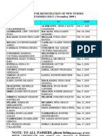 Cebu Registration Schedule For Nov 2009 NLE Passers