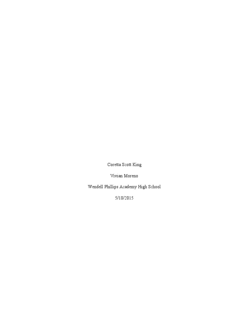 Coretta Scott King: Civil Rights Pioneer | PDF | Coretta Scott King ...
