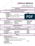 Jordan Briggs Resume