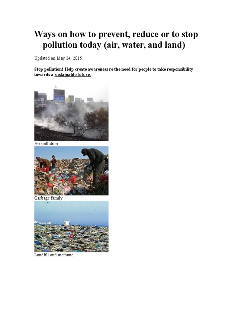 Ways on How to Prevent | Pollution | Waste Management