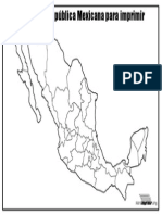 Mapa de La Republica Mexicana Sin Nombre para Imprimir PDF