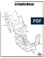 Mapa de La Republica Mexicana Con Nombres para Imprimir
