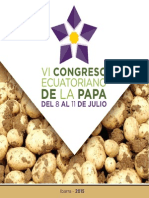 Presentación del VI Congreso Ecuatoriano de la Papa