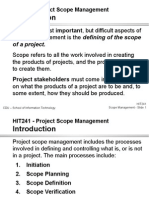 Of A Project.: HIT241 - Project Scope Management