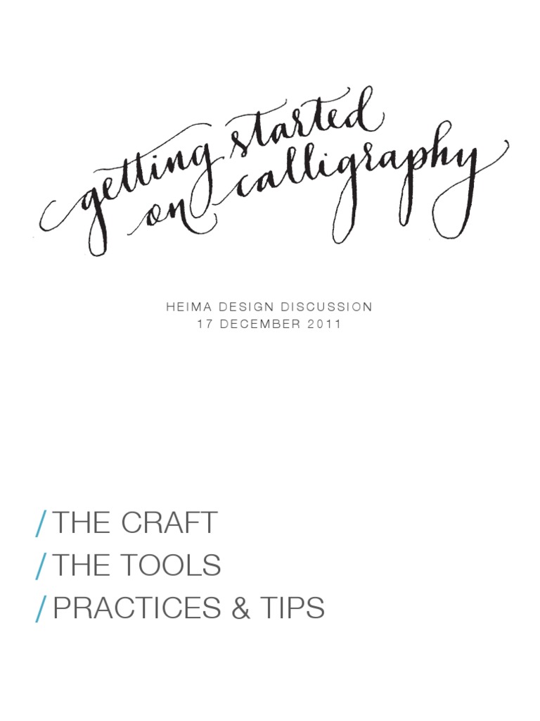 Calligraphy Techniques and Tools Guide | PDF | Pen | Calligraphy