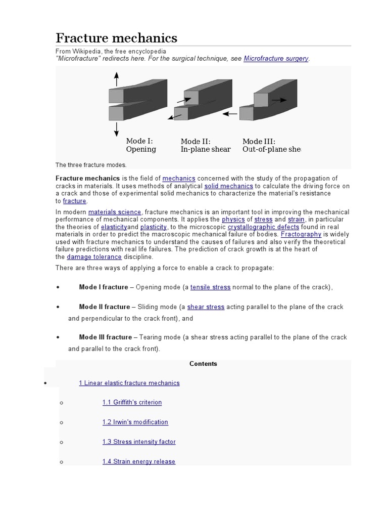 Fracture Mechanics PDF Fracture Mechanics Fracture