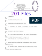201 File Checklist 2015