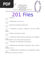 201 File Checklist 2015