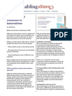 Summary Diffusion of Innovations