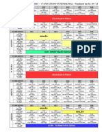 Horario de Aula 6 Ano