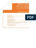 Ejemplo de Estado de Situación Financiera y de Resultado Integral