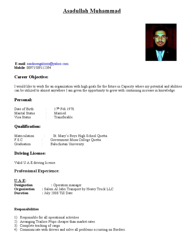 Asad CV | PDF