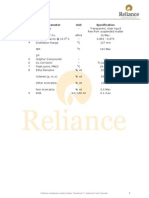 SR - No Parameter Unit Specification: Reliance Industries Limited, Maker Chambers IV, Nariman Point, Mumbai