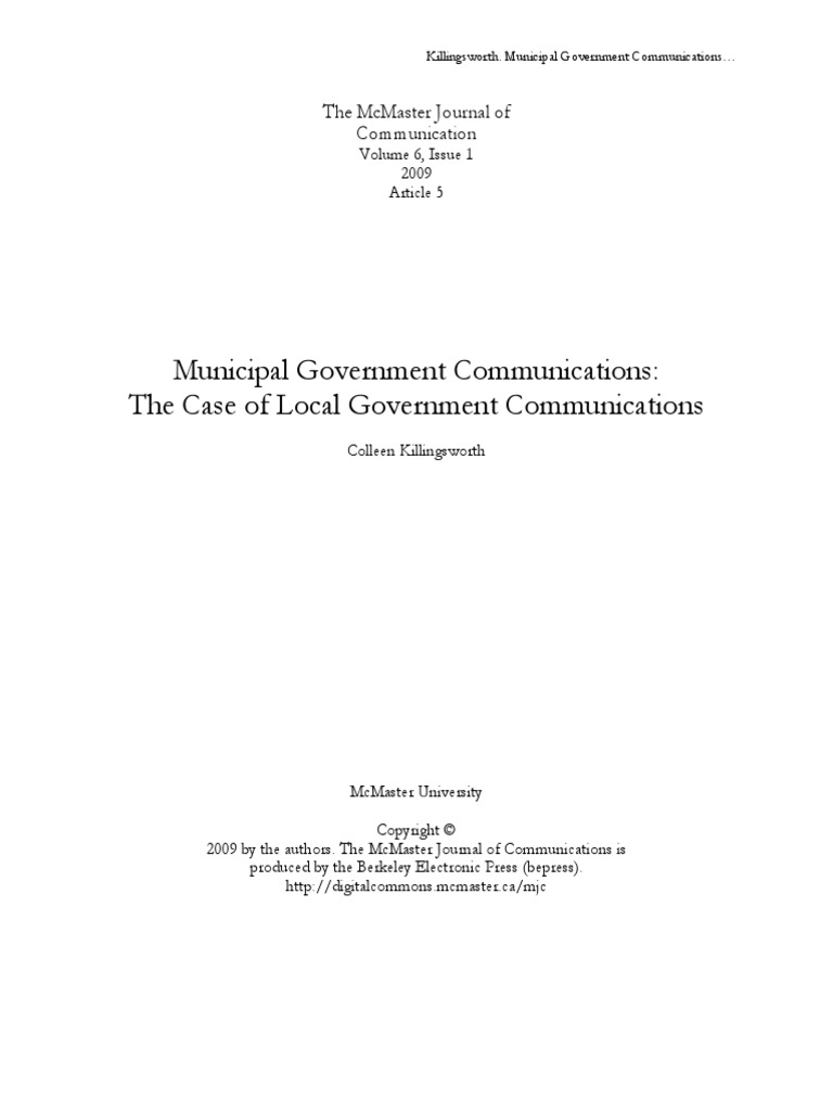 thesis government communication