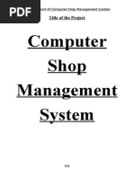 Download Project Report on Computer Shop Management System by FreeProjectzcom SN266737244 doc pdf