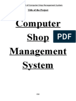 Download Project Report on Computer Shop Management System by FreeProjectzcom SN266737244 doc pdf