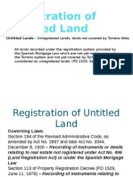 Registration of Untitled Land