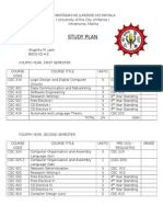 Pamantasan ng Lungsod ng Maynila Study Plan for Angelito M. Jaen