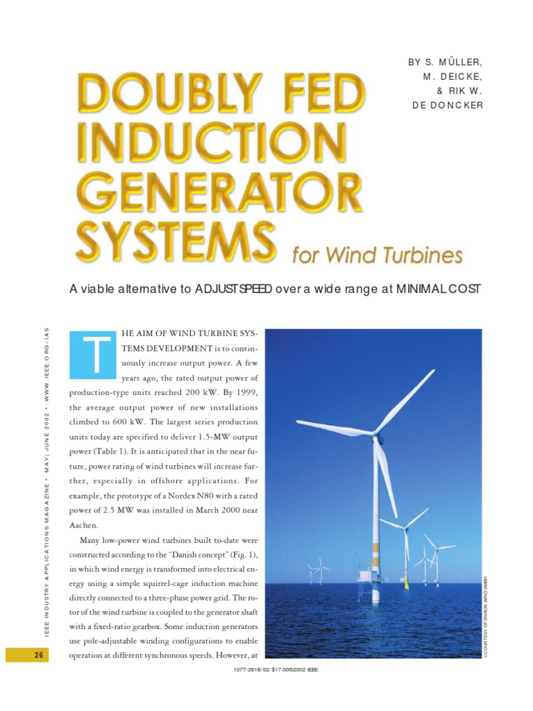 Doubly Fed Induction Generator | PDF | Wind Power | Electrical Equipment
