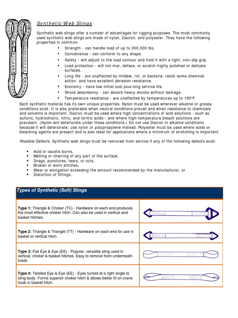 Synthetic bing Slings PDF Crane (Machine) Knot