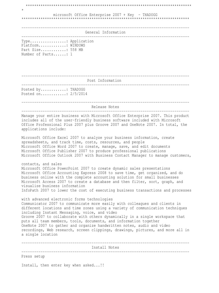 Microsoft office enterprise 2007 gi i ph p t i u cho c ng vi c c a b n