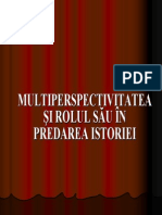 Multiperspectivitatea in Predarea Istoriei