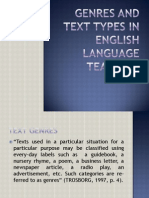 Genres and Text Types in English Language Teaching