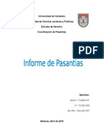 Informe de Pasantia de 4 Año de Derecho