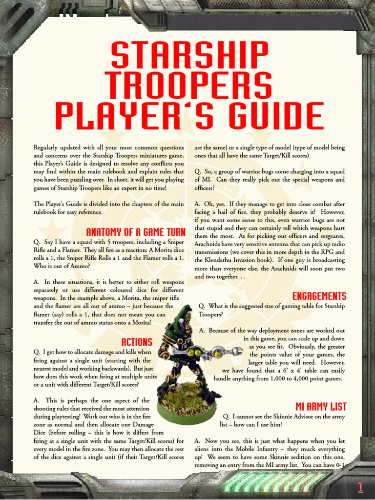Starship Troopers Players Guide V 11 | PDF | Corporal | Military