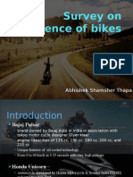 Survey On Preference of Bikes: Abhishek Shamsher Thapa
