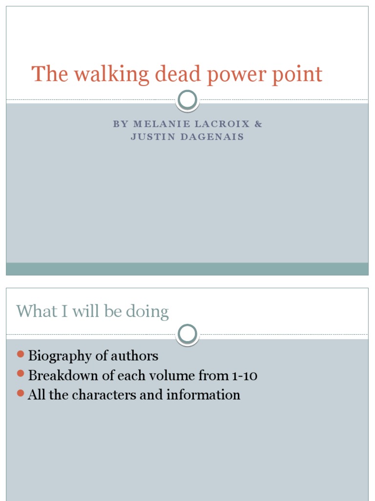 The Walking Dead: Volume Breakdown | PDF | Rick Grimes | Characters Created