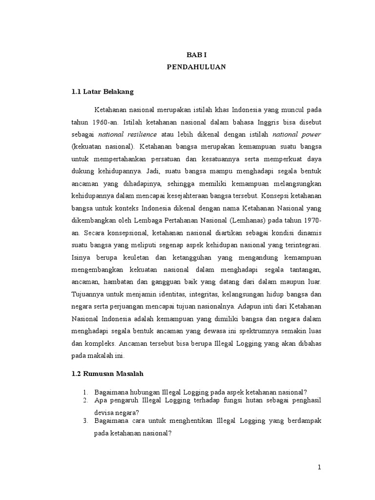 Makalah Ketahanan Nasional