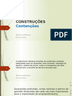 Técnicas Construtivas - Construção - Contenções