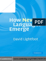 Lightfoot 2006 - How New Languages Emerge
