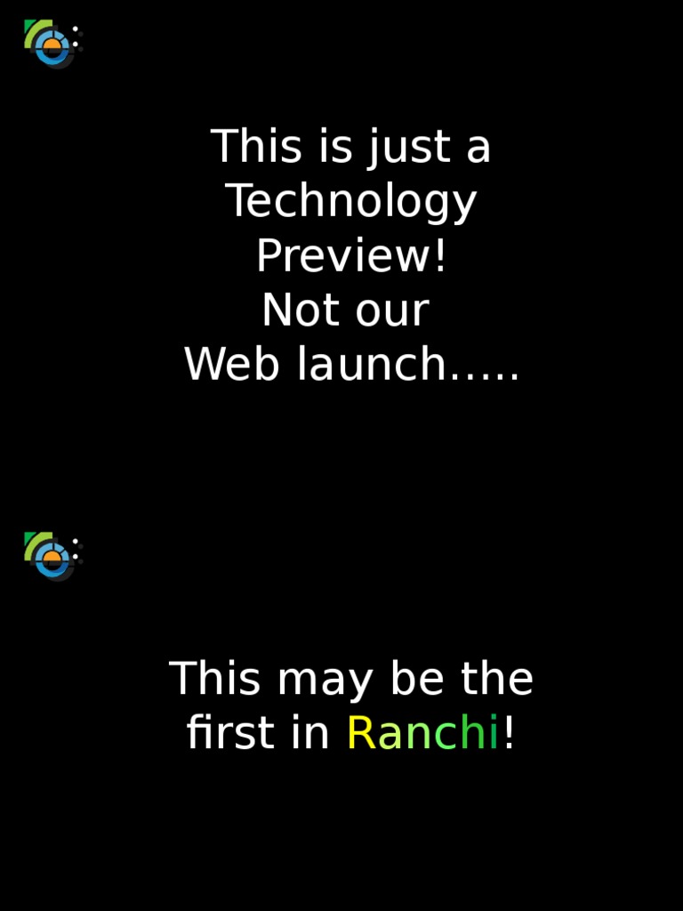 This Is Just A Technology Preview! Not Our Web Launch . | PDF | Art